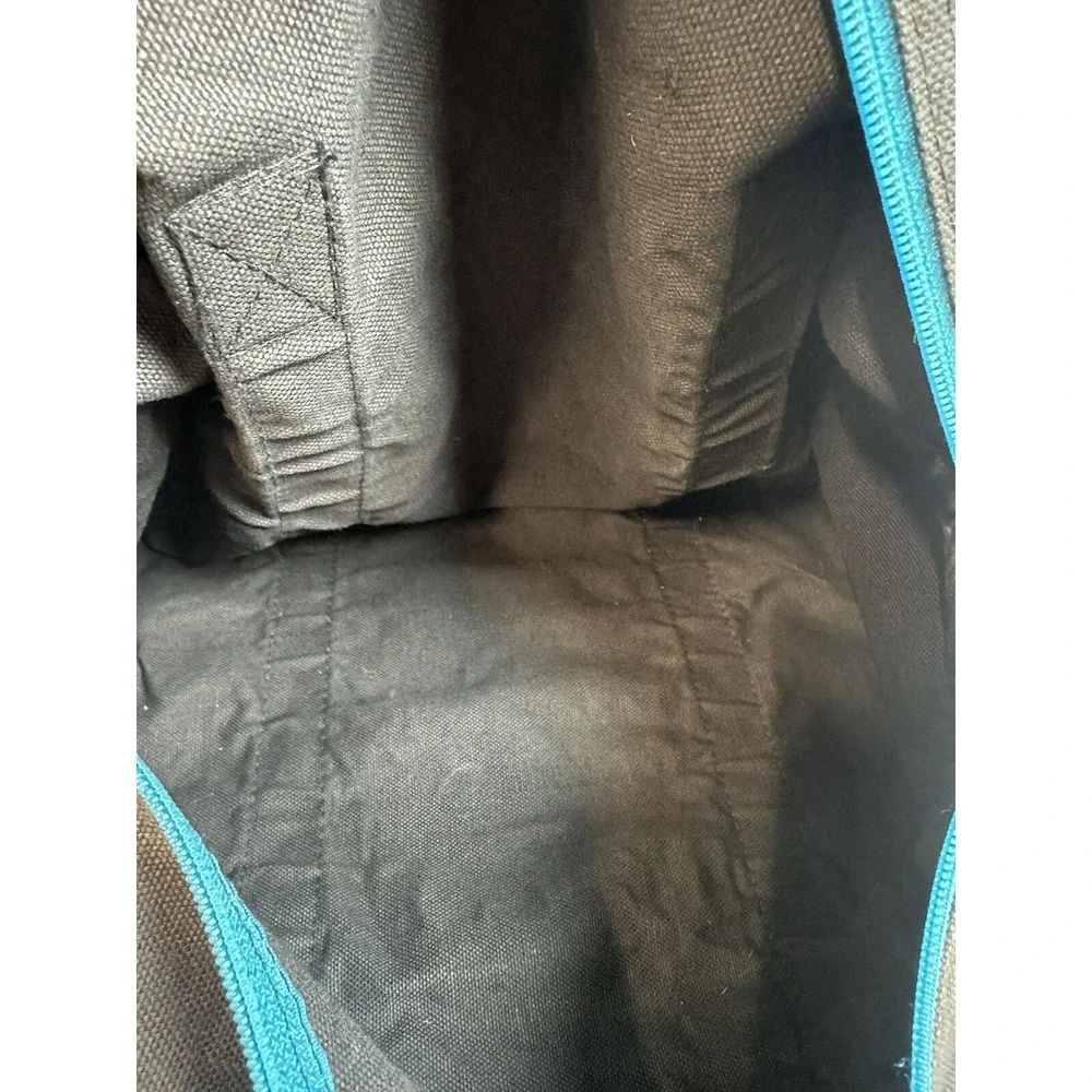 RARE‎ Y2K Reebok Black Cotton Denim Gym Duffle 90s Teal Blue READ DESCRIPTION